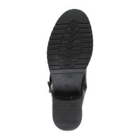 Bottom view of the sole of Black PU Low Heel Biker Over The Knee Boots