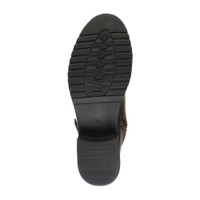 Bottom view of the sole of Brown PU Low Heel Biker Over The Knee Boots