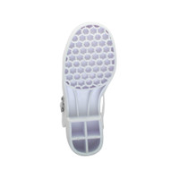 Bottom view of the sole of White Mid Heel Gladiator Jelly Kids Sandals