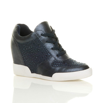 black heeled trainers