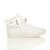 Right side view of White PU Strap Hi-Top Trainers Ankle Boots