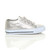 Right side view of Silver Glitter Flat Glitter Plimsolls Trainers Sneakers