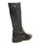 Back right side view of Black PU Low Heel Riding Chelsea Boots