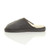 Left side view of Grey Suede Flat Fur Lined Luxury Mules Slippers