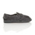 Right side view of Grey Orthopaedic Memory Foam Wide Fit Padded Slippers