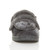 Front view of Grey Orthopaedic Memory Foam Wide Fit Padded Slippers