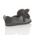 Closeup view of features of Grey Orthopaedic Memory Foam Wide Fit Padded Slippers