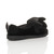 Closeup view of features of Black Orthopaedic Memory Foam Wide Fit Padded Slippers