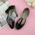 Black Patent Vintage Mid Heel T-Bar Brogue Shoes Sandals