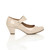 Right side view of Nude Patent Mid Heel Comfort Touch Close Mary Jane Court Shoes