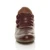 Front view of Burgundy PU Mid Heel Buttons Brogue Ankle Boots Booties