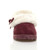 Front view of Burgundy Suede Fur Lined Winter Luxury Ankle Boots Slipper Booties Front view of Burgundy Suede Fur Lined Winter Luxury Ankle Boots Slipper Booties