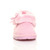 Front view of Pink Suede Fur Lined Winter Luxury Ankle Boots Slipper Booties