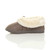 Left side view of Mocha Suede Fur Lined Winter Luxury Ankle Boots Slipper Booties Left side view of Mocha Suede Fur Lined Winter Luxury Ankle Boots Slipper Booties