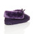 Back right side view of Purple Suede Fur Lined Winter Luxury Ankle Boots Slipper Booties Back right side view of Purple Suede Fur Lined Winter Luxury Ankle Boots Slipper Booties
