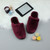 Burgundy Fur Flat Faux Fur Fluffy Mules Slippers Burgundy Fur Flat Faux Fur Fluffy Mules Slippers