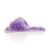 Left side view of Lilac Fur Flat Peep Toe Faux Fur Mules Slippers Left side view of Lilac Fur Flat Peep Toe Faux Fur Mules Slippers