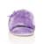 Front view of Lilac Fur Flat Peep Toe Faux Fur Mules Slippers Front view of Lilac Fur Flat Peep Toe Faux Fur Mules Slippers