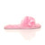 Right side view of Pink Fur Flat Peep Toe Faux Fur Mules Slippers Right side view of Pink Fur Flat Peep Toe Faux Fur Mules Slippers