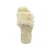 Top view of Beige Fur Flat Peep Toe Faux Fur Mules Slippers Top view of Beige Fur Flat Peep Toe Faux Fur Mules Slippers