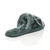 Back right side view of Grey Fur Flat Peep Toe Faux Fur Mules Slippers Back right side view of Grey Fur Flat Peep Toe Faux Fur Mules Slippers