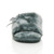 Front view of Grey Fur Flat Peep Toe Faux Fur Mules Slippers Front view of Grey Fur Flat Peep Toe Faux Fur Mules Slippers