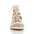 Front view of White PU Flat Lace Up Ghillie Tie Up Sandals Front view of White PU Flat Lace Up Ghillie Tie Up Sandals