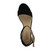 Top view of Black Suede Mid Heel Semi Wedge Platform Sandals