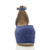 Front view of Blue Suede Mid Heel Wedge Flatform Platform Shoes Front view of Blue Suede Mid Heel Wedge Flatform Platform Shoes