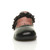 Front view of Black PU Infants Flat Mary Jane Pearl Strap Flower Party Shoes