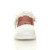 Front view of White PU Infants Flat Mary Jane Pearl Strap Flower Party Shoes