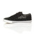 Left side view of Black Flat Mesh Sequin Plimsolls Trainers Sneakers