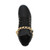 Top view of Black PU Gold Chain Lace Up Quilted Trainers Top view of Black PU Gold Chain Lace Up Quilted Trainers