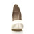 Front view of Ivory Satin Mid Heel Concealed Platform Court Shoes Front view of Ivory Satin Mid Heel Concealed Platform Court Shoes