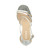 Top view of Silver PU Mid Heel Strappy Crossover Sandals