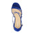 Top view of Cobalt Blue Suede Mid Heel Strappy Crossover Sandals