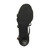 Bottom view of the sole of Black PU Mid Heel Strappy Crossover Sandals