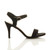 Right side view of Black Suede High Heel Strappy Buckle Sandals