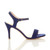 Right side view of Cobalt Blue Suede High Heel Strappy Buckle Sandals