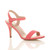 Front right side view of Coral Suede High Heel Strappy Buckle Sandals