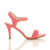 Right side view of Coral Suede High Heel Strappy Buckle Sandals