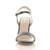 Front view of Navy PU High Heel Strappy Buckle Sandals