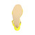 Bottom view of the sole of Neon Yellow Patent High Heel Strappy Buckle Sandals