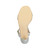 Bottom view of the sole of Silver Glitter High Heel Strappy Buckle Sandals