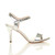Right side view of Silver PU High Heel Strappy Buckle Sandals