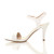 Left side view of White PU High Heel Strappy Buckle Sandals