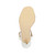Bottom view of the sole of White PU High Heel Strappy Buckle Sandals