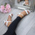 Model wearing White PU High Heel Strappy Buckle Sandals
