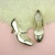 Closeup view of features of Gold PU Mid Heel Mary Jane Court Shoes Closeup view of features of Gold PU Mid Heel Mary Jane Court Shoes