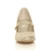 Front view of Gold Glitter Mid Heel Mary Jane Court Shoes Front view of Gold Glitter Mid Heel Mary Jane Court Shoes